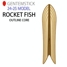 【6月4日～ 3個購入でP10倍】[早期予約] 24-25 ゲンテンスティック GENTEMSTICK ROCKET FISH OUTLINE CORE 144.7cm ロケットフィッシュ アウトラインコア スノーボード パウダーボード アクセルキャンバー 板 2024 2025