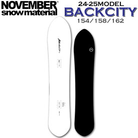 [予約受付中] 24-25 NOVEMBER BACKCITY ノベンバー バックシティー 154cm 158cm 162cm ノーベンバー パウダー オールマウンテン メンズ サイズ スノーボード パウダー 板 2024 2025 日本正規品