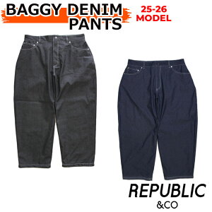 25-26 REPUBLIC & CO EFA pubN BAGGY DENIM PANTS Xm[{[h oM[ fj pc Y fB[X Xm[{[hEFAyz