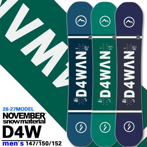 [�\�񏤕i] 26-27 NOVEMBER �m�x���o�[ �X�m�[�{�[�h SNOWBOARD �����Y D4W �f�B�t�H�[ �_�u�� D FOUR W 147cm 150cm 152cm �m�[�x���o�[ �X�m�[�{�[�h �� 2026 2027 ���{���K�i