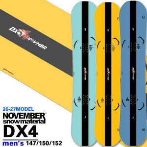 [�\�񏤕i] 26-27 NOVEMBER �m�x���o�[ �X�m�[�{�[�h SNOWBOARD �����Y DX4 �f�B�G�b�N�X�t�H�[ DX FOUR 147cm 150cm 152cm �m�[�x���o�[ �O���g�� �X�m�[�{�[�h �� 2026 2027 ���{���K�i