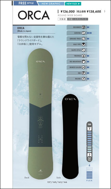 楽天市場】[予約商品] 26-27 OGASAKA スノーボード オガサカ ORCA 