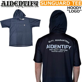 [現品限り] ラッシュガード AIDENTIFY アイデンティファイ SUNGUARD TEE サンガード HOODY LOGO [3] 半袖 フード メッシュ ユニセックス メンズ レディース サーフィン 海水浴 プール フィッシング アウトドア [メール便発送商品]