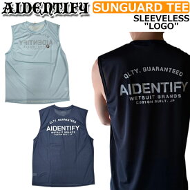 [現品限り] ラッシュガード AIDENTIFY アイデンティファイ SUNGUARD TEE サンガード SLEEVELESS LOGO [8] ノースリーブ メッシュ ユニセックス メンズ レディース サーフィン 海水浴 プール フィッシング アウトドア [メール便発送商品]