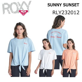 [在庫限り] 2023 ROXY ロキシー RLY232012 SUNNY SUNSET ROXY トップス シャツ Tシャツ ラッシュガード UVカット 速乾性【あす楽対応】