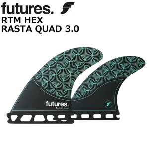 �V���[�g�{�[�h�p�t�B�� FUTURES FIN �t���[�`���[�t�B�� RTM HEX RASTA QUAD 3.0 �f�C�u�E���X�^�r�b�` �o���u�[ �V���[�g�{�[�h �t�B�� �N���b�h�t�B�� 4���Z�b�g�y���z