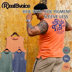 [���[���֔������i] RealBvoice ���A���r�[�{�C�X 10451-11849 RIDE WITH TIDE PIGMENT SLEEVE LESS ���C�h �E�B�Y �^�C�h �s�O�����g �X���[�u���X �����Y ���f�B�[�X ���j�Z�b�N�X