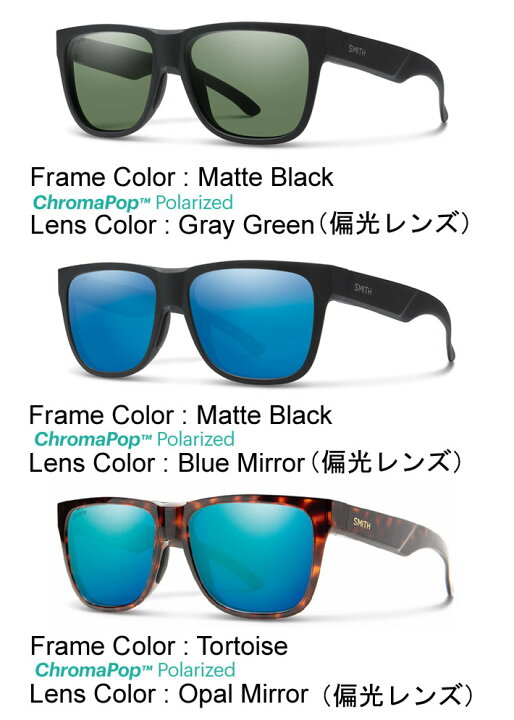 SMITH スミス 【Lowdown 2】 Matte Black / ChromaPop Polarized Gray 
