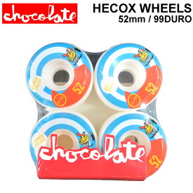 [在庫限り] CHOCOLATE WHEEL チョコレート ウィール HECOX WHEELS 52mm 99DURO(99A) [C-2] スケートボード スケボー パーツ SK8 SKATE BOARD【あす楽対応】