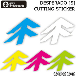 GRAY SNOWBOARD �O���C �X�m�[�{�[�h �J�b�e�B���O�X�e�b�J�[ DESPERADO S�T�C�Y [12�`16] 100mm×140mm�y���z