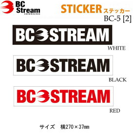 【4日～ 2個で5倍！3個購入で10倍】BC Stream ビーシーストリーム [BC-5] 【1】 Cutting Sticker カッティングステッカー [WHT / BLK / RED] シール デカール 転写 スノーボード スノボー アクセサリー【あす楽対応】