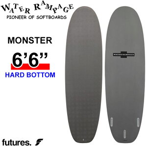2026 WATER RAMPAGE �\�t�g�{�[�h �E�H�[�^�[�����y�[�W MONSTER 6'6 �����X�^�[ [Gray Future] HARD BOTTOM �~�b�h�����O�X �T�[�t�{�[�h ���{���K�̔��X [�c�Ə����ߑ�������]