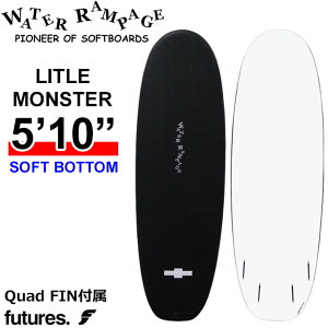 2026 WATER RAMPAGE �\�t�g�{�[�h �E�H�[�^�[�����y�[�W LITLE MONSTER 5'10 ���g�������X�^�[ SOFT BOTTOM �V���[�g�{�[�h �T�[�t�{�[�h �t�B���t�� ���{���K�̔��X [�c�Ə����ߑ�������]