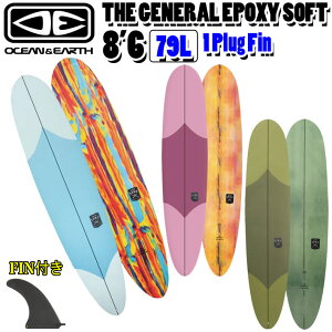[followsʉi] O&E 2025 OCEANEARTH I[VAhA[X T[t{[h THE GENERAL EPOXY SOFT 8.6 SINGLE FIN 1Plug \tgT[t{[h O{[h T[tB  [cƏ~ߑ]