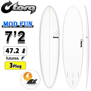 2026 torq surfboard �g���N �T�[�t�{�[�h PINLINE DESIGN MOD FUN 7'2 [White Pinline] �t�@���{�[�h �G�|�L�V�{�[�h ������ ���S�� �r�M�i�[ [�c�Ə����ߑ�������]