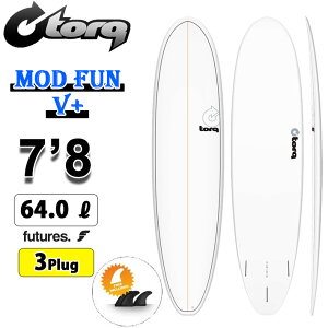 2026 torq surfboard �g���N �T�[�t�{�[�h PINLINE DESIGN MOD FUN V+ 7'8 [White Pinline] �t�@���{�[�h �G�|�L�V�{�[�h ������ ���S�� �r�M�i�[ [�c�Ə����ߑ�������]