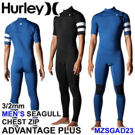 [M/XLラスト1着!!] 2023 Hurley ハーレー ウェットスーツ [MZSGAD23] シーガル メンズ 3mm × 2mm CHEST ZIP チェストジップ ADVANTAGE PLUS アドバンテージ プラス S/S フルスーツ サーフィン ウエットスーツ Wet Suits