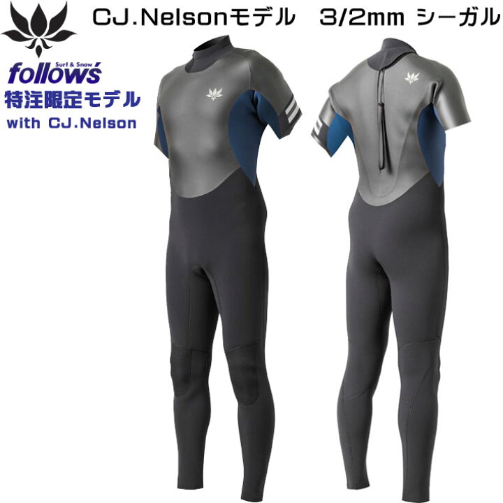 楽天市場】2024 フォローズ別注 ウェットスーツ 3mm シーガル バック 