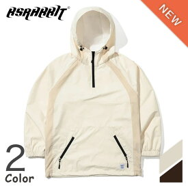 BSRABBIT BOTH SIDES HOODED ANORAK JACKET 両サイド フーディー アノアーク ジャケット男女共用 ゆったりサイズ スノーボード ウェア 防水 通気性 スキー ウィンタースポーツ 登山 2色 クリーム チョコレート 送料無料