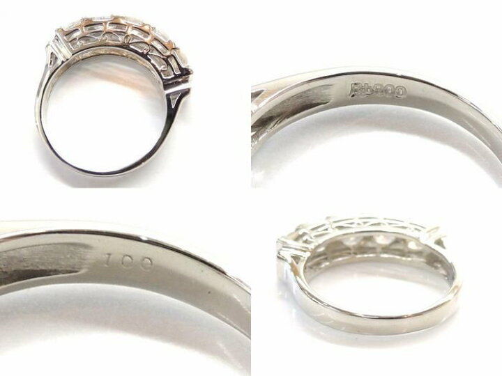 楽天市場】Pt900 プラチナ ダイヤ 1.00ct リング □ 5.3g 11号  