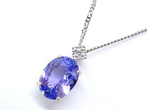 楽天市場】タンザナイト ネックレス pt 中古（ジュエリー  