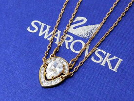 新品同様品 スワロフスキー ネックレス ■ 5278755 ゴールドカラー レディース 2連 Swarovski □5J