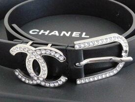 未使用 シャネル ベルト ■ 75cm ココマーク B20S ブラック×シルバー レディース CHANEL 新品□5K