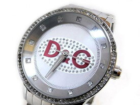 D&G ドルチェ＆ガッバーナ 時計 ■ TIME ステンレス ロゴ ラインストーン ベゼル 文字盤 クォーツ メンズ 腕時計 DOLCE＆GABBANA □6A ニ10