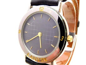 ランバン LANVIN クォーツ 腕時計 57060■ メンズ 時計 グレー 文字盤 ウォッチ シルバーカラー フランス □6B