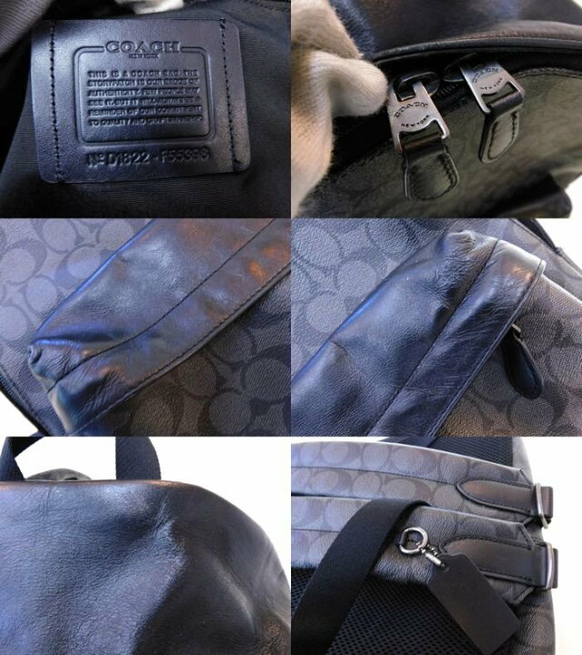 楽天市場】コーチ F55398 □ PVC×レザー リュック シグネチャー柄 