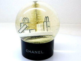 1番 シャネル スノードーム ■ ノベルティ クリスマスツリー ホワイト インテリア 置物 非売品 CHANEL □6E ム100