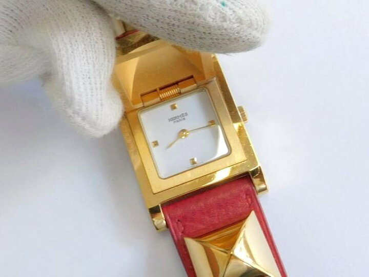 楽天市場】エルメス 時計 □ メドール ステンレス ゴールドカラー  