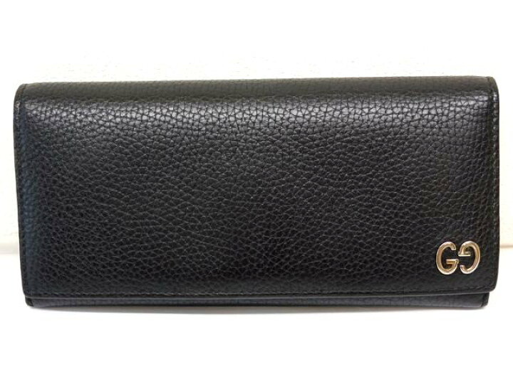 楽天市場】美品 グッチ GUCCI 481727 □ レザー 長財布 黒 ブラック  