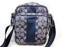COACH コーチ ■ F70589 シグネチャー ヘリテージ ストライプ PVC クロスボディ ショルダーバッグ 斜め掛け ブラック□7F