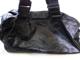 CHANEL シャネル スポーツライン ■ 11番台 肩掛け ショルダーバッグ ココマーク 黒 ブラック ナイロン レディース □8B キ1000