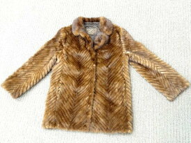 ELEGANCE L fur エレガンスファー ミンク コート ■ 単丈 ブラウン系 毛皮 サイズ6 □8B