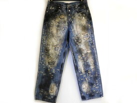 かなり美品 サグクラブ THUG CLUB ■ メンズ COMBAT CASUALTY CARE TC25PT0901 コンバット デニム ジーンズ サイズ3 □8B ムニ100