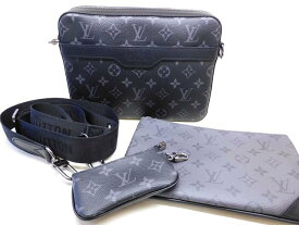 美品 ヴィトン トリオ・メッセンジャー M69443 ☆ ショルダーバッグ メンズ モノグラム・エクリプス LOUIS VUITTON RFID 現行 ▼8B