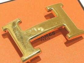 HERMES エルメス コンスタン Hバックル ※バックルのみ ☆ ゴールドカラー Hロゴ 1穴 メンズ レディース 小物 アクセサリー ▼8B
