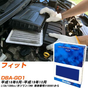 エアフィルター ホンダ フィット DBA-GD1 H16/6-H19/10 L13A パシフィック工業 BlueWay AX5667 エアエレメント エアーフィルター 数量1点 【H04006】