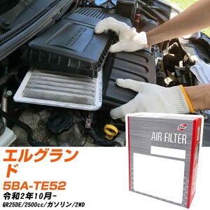 エアフィルター PMC 日産 エルグランド 5BA-TE52 R2.10- QR25DE パシフィック工業 PA2641 エアーエレメントエアーフィルター 数量1点 【H04006】