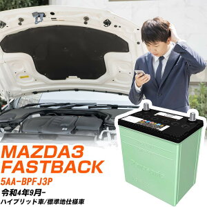 �}�c�_ MAZDA3 FASTBACK �Ή� �o�b�e���[ BPFJ3P R4/9- �W���n�d�l �J�[�o�b�e���[ �p�i�\�j�b�N �T�[�N�� �� N-80D23L/CR �yH04006�z