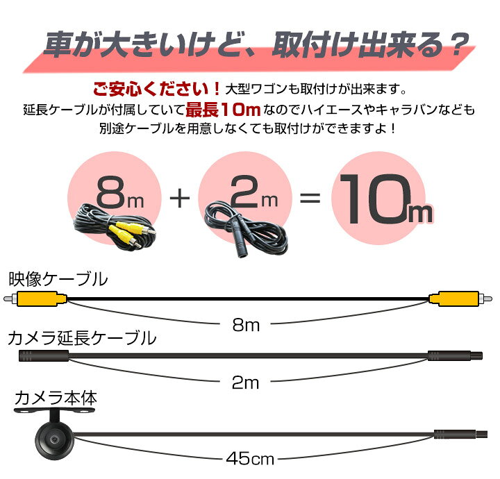 楽天市場】ケンウッド MDV-S710 対応 バックカメラ 接続ケーブル付 