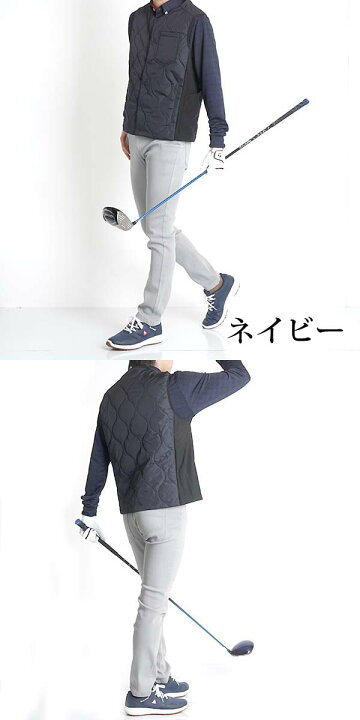 楽天市場 ゴルフウェア メンズ ベスト 冬 秋 コーディネート 秋冬 中綿ベスト インナーダウン 裏アルミ付き 防寒着 アウター おしゃれ 薄手 スリム 細身 5476 ｆｒｅｅ ｓｔｙｌｅ ｗｅａｒ