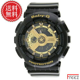 カシオ Baby-G ベビーG ベイビージー レディース 腕時計 BA-110-1A 人気のBLACK×GOLD