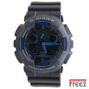 CASIO カシオ G-SHOCK 時計 G-ショック ジーショック メンズ 腕時計 デジアナ 黒×青 GA-100-1A2【あす楽】【送料無料】