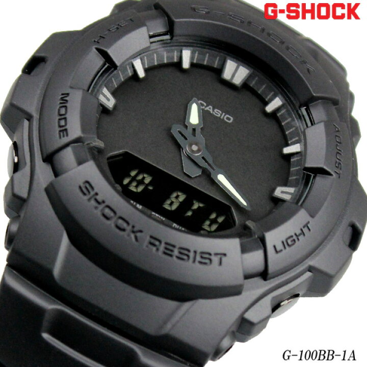 楽天市場】カシオ G-SHOCK デジアナ 黒 ブラック G-100BB-1A【あす楽 