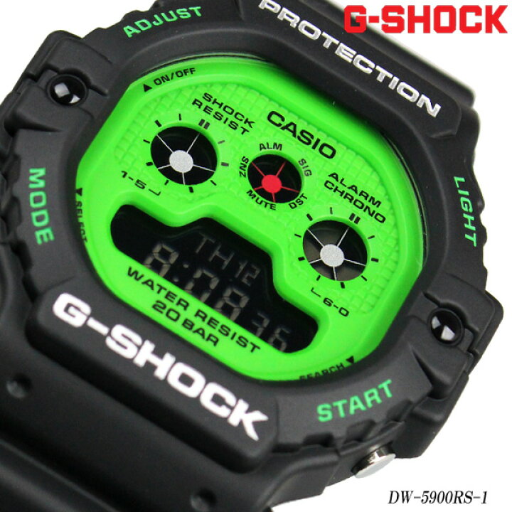 楽天市場】CASIO G-SHOCK 時計 ジーショック 黒緑 DW-5900RS-1【あす楽 