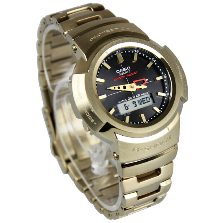G-SHOCK/フルメタル/AWM-500/ゴールド/電波/ソーラー/時計/箱付 渡り