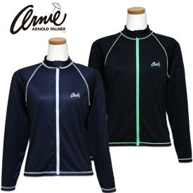 【15%OFF 楽天スーパーSALE】 ラッシュガード スクール水着 女の子 ARNOLD PALMER(392255) 長袖 前開き フードなし 140 150 160 170cm 小学生 中学生 高校生 女子 ジュニア キッズ 子供 水着